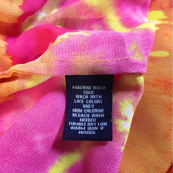 Tie dye sheer top or bathing suit cover up - Picture 6 of 7